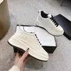 Zapatillas Blancas de Cuero Genuino de Alta Calidad ~26 Estilo Nuevo Estilo Chanel Suela Gruesa Transpirables para Mujer Zapatos Deportivos Casuales Versátiles para Mujer