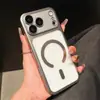 Funda magnética para teléfono Iphone17Promax, mate, electrochapada, esmerilada, adecuada para Apple 16, cubierta protectora para lente 15