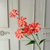 Lirios Artificiales de Doble Pétalo Impresos en 3D para Decoración de Bodas, Arreglos Florales Artificiales, Decoraciones de Pasillo de Boda, Arreglos Florales de Piso, Materiales Florales Suaves