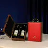 Caixa de presente para vinho tinto com janela embalagem de caixa dupla de madeira caixa de presente para vinho fábrica de caixas de presente em estoque caixa de vinho tinto