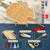 Kit de materiais culturais estilo chinês para ventilador de bambu DIY infantil, atividades de construção de grupo pai-filho, ventilador de grupo caseiro