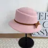 Nuevo Estilo Coreano Otoño/Invierno Estilo Hepburn Mezcla de Lana Cálido Moda Versátil Sombrero de Pescador Lazo Hace que la Cara se Vea Más Pequeña Moderno