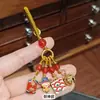 Nuevo Set de Tres o Cuatro Llaveros de Bestia de la Fortuna de Metal Estilo Chino, Llavero con Goteo de Aceite, Colgante para Teléfono, Adorno