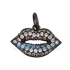 N28 Accesorios para Joyería DIY Collar con Microincrustaciones Hueso de la Fortuna Labios Rojos Ángel Flecha de Cupido Colgante Pequeño