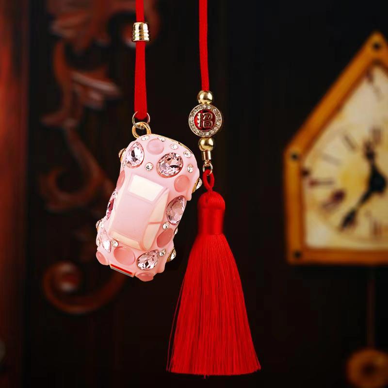 招财车挂甲壳虫粉色