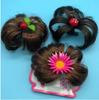 Versión coreana de tocado para niños, mini peluca rizada, accesorios para el cabello, tocado de niña pequeña, flor de princesa, horquilla para bebé, clip de presión, venta al por mayor