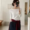 Comercio Exterior Ropa de Mujer Coreana Dongdaemun Sencilla Ajustada Manga Siete Camiseta 26 Principios de Otoño Dongdaemun Nuevo Estilo Mujer