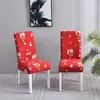 Funda elástica para silla de Navidad transfronteriza Funda de una pieza para silla de oficina Juego simple de fundas para asientos de hotel Funda de silla Cubierta Funda de silla