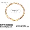 Acero Inoxidable 316L Diamante de Color Circonita Pulido Collar Pulsera Estilo Ins Europeo y Americano Diseño de Nicho Accesorio Versátil