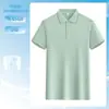 Camisa Polo Lisa de Algodão de Fibra Longa com Gola para Homens e Mulheres Camiseta de Manga Curta para Negócios Roupa de Trabalho para Empresa Texto Bordado Estampado LOGO Poliéster Algodão