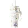 Termo de Gran Capacidad con Popote para Verano, Mantiene el Frío, Nuevo Modelo Elegante para Niñas, Portátil para Uso al Aire Libre, Termo para Agua Grabado