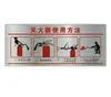 En stock. Hidrante de incendios extintor de incendios método de uso letrero de acero inoxidable letrero indicador de rociador de incendios soporte