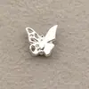 Accesorios de Arte para Uñas de Aleación de Cromo Mariposa Plateada Mini Hueca Mariposa Pequeña Pedrería Uña Portátil Decoraciones de Pedrería para Uñas
