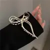 Grampo de Cabelo Grande de Metal Estilo Laço para Mulheres com Cabelos Grossos, Acessório de Cabelo Coreano Popular