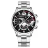 Reloj para Hombre Más Vendido Transfronterizo Reloj para Hombre Calendario Seis Manecillas Correa de Acero Reloj de Cuarzo Reloj Deportivo Luminoso Reloj para Hombre