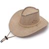 Chapéu de Cowboy Ocidental Estilo Novo 2026 para Homens e Mulheres, Chapéu de Sol para Viagem ao Ar Livre na Primavera e Verão, Chapéu de Jazz Simples e Versátil