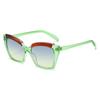 Óculos de Sol Retro Personalizados Simples de Cores Contrastantes Novo Estilo Popular na Internet Moda Europeia e Americana Hot Girl Luz Azul Anti-Reflexo Lente Plana