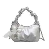 Tendencia de Moda Primavera/Verano 2025 Bolso Sobaco Elegante Nicho Dulce Bolso de Hombro Plisado Cruzado Bolso Nube