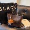 Bolsa Saco Simples de Grande Capacidade da Moda para Comércio Exterior para Mulheres 2026 Nova Moda Outono e Inverno Bolsa de Ombro Retro para o Dia a Dia
