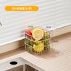 Quadrado 304 aço inoxidável cesta de armazenamento tampo de mesa multifuncional rack de drenagem snacks Sundries cosméticos cesta de armazenamento