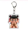 Nezha 2 Menino Diabólico Naohai Envolvente Nezha Ao Bing Fofo Engraçado Decorativo Mochila Pequeno Pingente Chaveiro de Acrílico