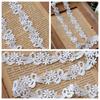 Renda Branca Vazada Bordada Acessórios de Renda Roupas Colar Porta-Cartões de Roupa Artesanal DIY Borda Estreita Decorativa