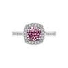 Anillo de Plata Esterlina S925 Moissanita para Mujer Princesa Cuadrado Paquete Diamante Blanco Dorado Simulado Propuesta Compromiso Boda Anillo de Diamantes Brillante