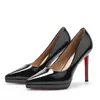 8023-1 Zapatos de Tacón Alto Rojos Cómodos y Sexys para Mujer, Nuevo Modelo 2026, Punta Fina, Impresionantes Zapatos de Salón Profesionales