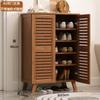 Gabinete para Zapatos Estilo Europeo Entrada Casa de Renta Interior Gran Capacidad Almacenamiento Montado en Pared Gabinete de Entrada Estante para Zapatos Integrado de Múltiples Niveles