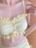 Estudiante conservador celebridad de internet traje de baño de alta gama que cubre el abdomen y adelgaza nuevo de verano 2025 traje de baño tipo falda dividida para mujer aguas termales