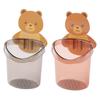 Vaso para Cepillo de Dientes de Oso Estante de Almacenamiento para Baño Vaso para Enjuague Bucal Sin Perforaciones Estante Adhesivo para Pasta de Dientes Almacenamiento de Dibujos Animados Soporte para Cepillos de Dientes