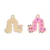 Venta al por mayor transfronteriza de accesorios para joyería DIY: colgantes de esmalte con forma de insecto de dibujos animados, collares hechos a mano, llaveros y dijes pequeños de aleación