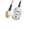 Cable coaxial RF SMA macho a UHF hembra SO239 cable de extensión de antena para walkie-talkie conjunto de alimentador RG316