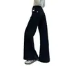 Nuevos pantalones de pierna ancha versátiles de cintura alta para mujer de otoño e invierno, adelgazantes y que alargan las piernas, estilo americano, jeans negros holgados para figuras petite