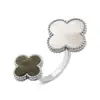 Los 26 Anillos de Trébol de Cuatro Hojas y Mariposa de la Suerte Más Nuevos del Mercado, Anillo Abrible de Perla Blanca y Lapislázuli de 18k