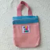 Bolsa de Armazenamento de Malha Patchwork Colorida, Bolsa de Higiene Pessoal de Malha Oca de Grande Capacidade, Bolsa Portátil para Armazenamento de Cosméticos para Estudantes
