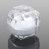 Caja de Empaque para Joyería, Caja de Empaque Transparente Acrílica con Tapa abatible, Caja de Empaque para Joyería, Caja para Anillos, Caja de Almacenamiento de Joyería de Cristal