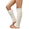 Calcetines Gruesos de Punto Cálido con Forro Polar Transfronterizos para Mujer, Calentadores de Piernas Tejidos de Otoño e Invierno, Calentadores de Pies, Cubrebotas de Punto Trenzado