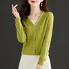 Suéter de Punto Dos en Uno para Mujer Tallas Grandes, Nueva Colección Primavera-Otoño 2026, Abrigo Elegante Versátil de Manga Larga para Rejuvenecer