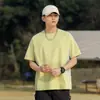 Camiseta de Verano con Hombros Caídos y Cuello Redondo de Manga Corta Ropa de Trabajo Logo Bordado Uniforme de Equipo Uniforme de Fábrica Camiseta Publicitaria con Texto Impreso Secado Rápido