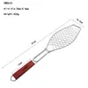 Pinça de Grelhar Peixe Individual Comercial Rede de Grelha para Peixe para Churrasco Restaurantes, Rede de Grelha Galvanizada Atacado em Estoque