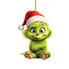 Pendente de Bebê Grinch 2D Novo Transfronteiriço Decoração de Natal Decoração de Árvore de Natal Pingente de Acrílico