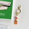 Pingente de chaveiro de sino de gato da sorte em cerâmica de carpa ornamentos para bolsa metal presente texto de desenho animado bênção