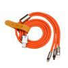Cable de datos cargador tres en uno 120W carga rápida cargador tres en uno teléfono móvil uno arrastra tres coche 66W