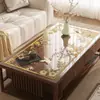 Nova Toalha de Mesa para Mesa de Centro Semitransparente Estilo Chinês, Não Lavável, Impermeável, à Prova de Óleo, Luxo Leve, Sensação de Alta Qualidade, Tapete de PVC de Vidro Macio para Mesa de Jantar