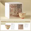 Taza de té de cerámica Firestone Red Orchid hecha en fábrica para uso doméstico, Tetera de alta gama para preparar té, Taza de té especial con tapa que no quema las manos