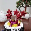 Birthday cake scene card insert love birthday cake five-pointed star PU flag decoration cake scene supplies