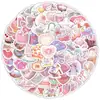 100 novos adesivos graffiti coloridos 3D para menina rosa adesivos decorativos para computador Copo d'água Mala Diário de Bordo