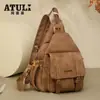 Mochila de Couro Macio Transfronteiriça Nova 2026 para Mulheres, Bolsa Feminina Retrô Multiuso, Bolsa de Ombro de Grande Capacidade, Bolsa de Peito, Leve e Fashion para Mulheres
