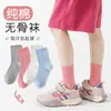 Calcetines de algodón acanalados de color liso hasta la mitad de la pantorrilla para estudiantes transfronterizos, Clase A, cálidos para otoño e invierno, de dibujos animados, deportivos, sin costuras, para niños, venta al por mayor